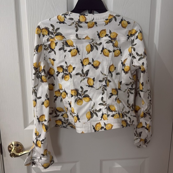 White House Black Market Lemon Print Jacket size small - Picture 4 of 4